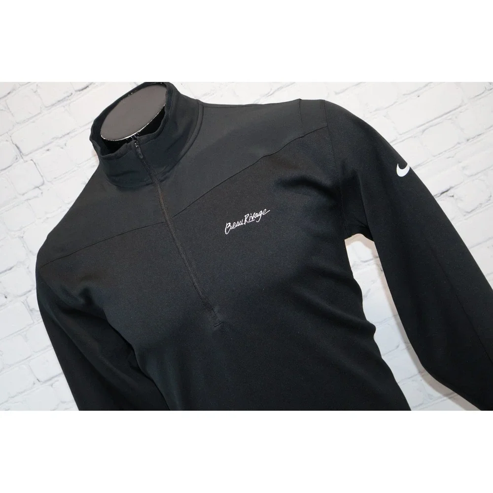 Nike Golf Pullover Mens XL Black Beau Rivage Casino 1/4 Zip Dri-Fit Standard Fit